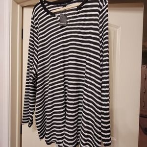 Torrid new waffle weave stripe tee, NWT, size 5